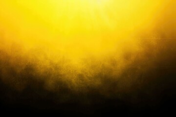 Abstract yellow black gradient circle background with film grain texture