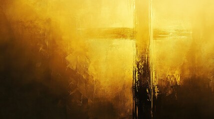 Cross background in golden hues, ideal for Easter or resurrection-themed text placement