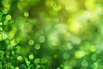 Fototapeta premium Green bokeh nature background repetition.