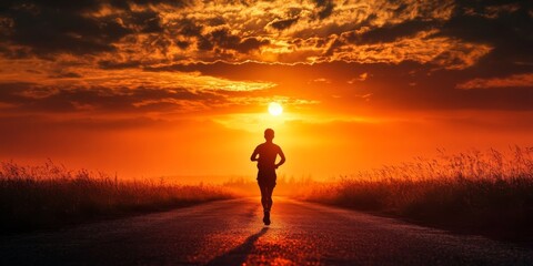 A runner is ready to start a race.