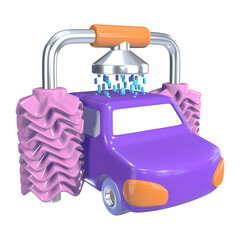 Car Wash 3D Illustration Icon