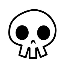 Bone vector. Skull shadow from ghost skeleton in scary graveyard on Halloween.