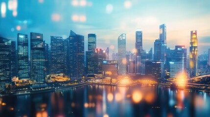 Naklejka premium Cross-border tax optimization in Singapore. consultant helping client navigate international tax.