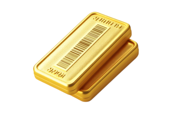 Shiny golden ticket isolated on transparent background. png. 