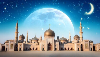 The majestic minaret of the ancient mosque pierces the night sky, a testament to centuries of Islamic architecture and culture