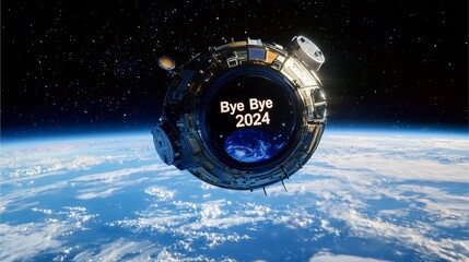 Farewell to 2024 the last journey of the space capsule.
