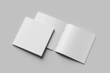Blank Brochure Square Open and Cover   
