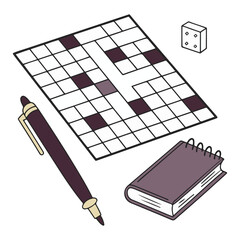 crossword puzzle day graphics.
