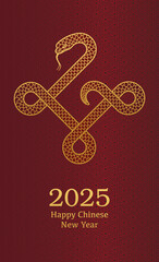 Chinese 2025 New year of the Snake. Cards, posters, banners. Traditional Asian. Printable