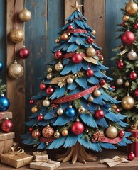 christmas tree and decorations