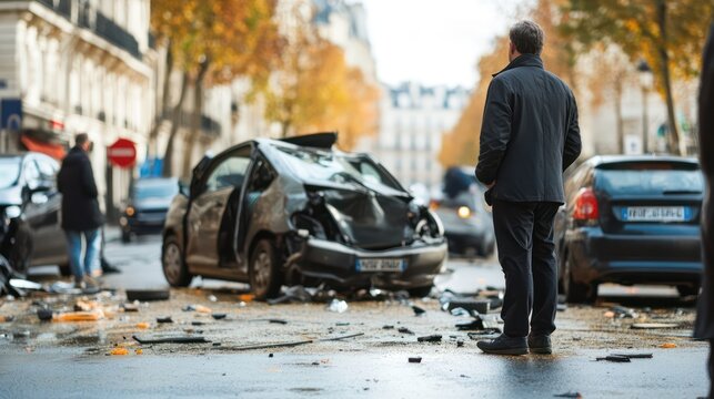 High-risk pedestrian accident areas in France. safety experts reviewing data and trends. - Powered by Adobe