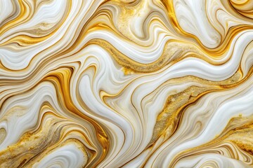 Abstract White Gold Marble Waves Wallpaper Double Exposure