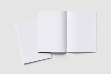 Blank A4 Brochure / Catalog Open and Cover  
