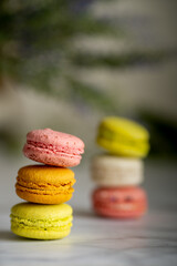 Macaroon cookie macro detail concept shot