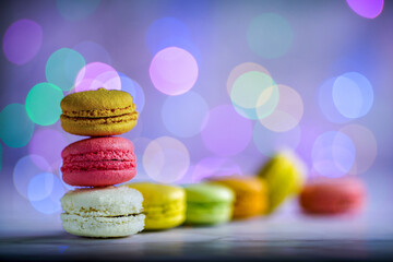 Macaroon cookie macro detail concept shot