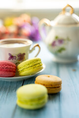 Macaroon cookie macro detail concept shot