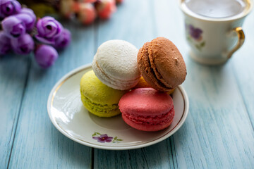 Macaroon cookie macro detail concept shot