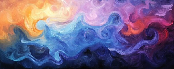 Fototapeta premium Abstract swirling colorful pattern, vibrant hues