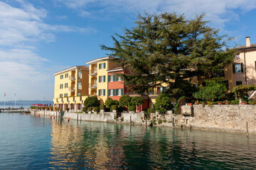 The picturesque town of Sirmione on Lake Garda. Province of Brescia, Lombardy, Italy