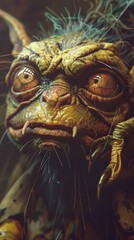 Obraz premium Close-up Portrait of a Detailed Fantasy Creature