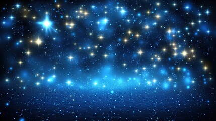 Fototapeta premium Magical Night Sky Sparkling Stars Celestial Background Glimmering Lights
