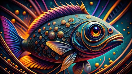 Pisces Zodiac Sign Macro Photography - Simple Black Outline