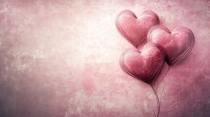 Valentine's Day greeting card with a pink background