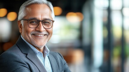 Fototapeta premium Confident Mature Businessman Smiling Portrait