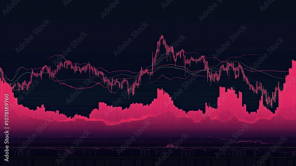 Poster dynamic data visualization with bold color contrast