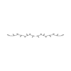 Divider Line Scribble Stroke Decorative Leaf