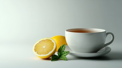 Lemon tea with ginger.