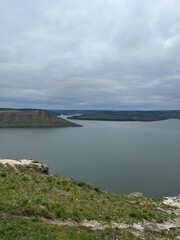 clouds over the lake Bakota Dnister