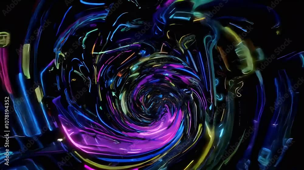 Wall mural swirling patterns create intense digital experience ideal sci fi fantasy cosmic themed s science tec