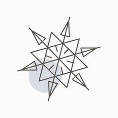 Obraz premium Hand drawn snowflake. Good for Christmas or Winter designs.
