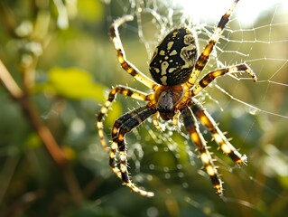 Spider in Web - A Close-Up