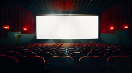 Obraz premium 映画館のスクリーン、コピースペース