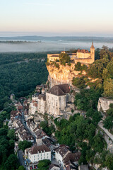 Aerial View Over Rocamadour, Occitania, France