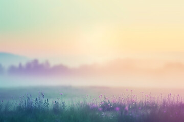 Obraz premium Blurred background of a flower field