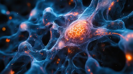 Obraz premium The Complexity of the Human Brain: A Captivating Neuro-Visualization