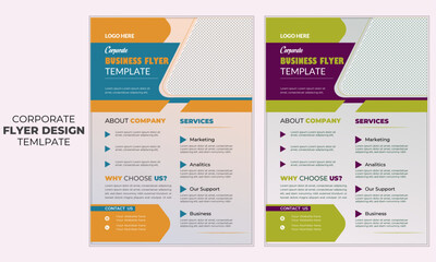 Creative modern minimal and business flyer template colorful gradient geometric circle design 