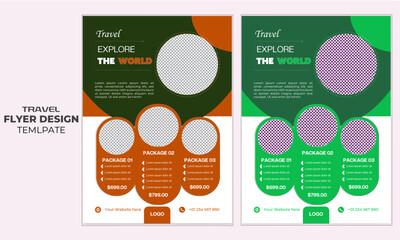 Creative modern minimal and business flyer template colorful gradient geometric circle design 