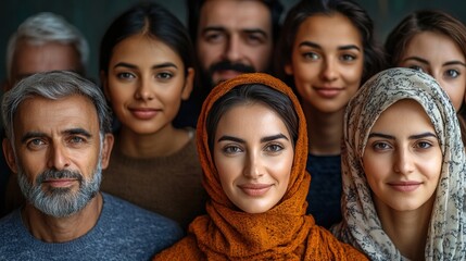 Fototapeta premium A diverse group of people from different ethnicities and ages
