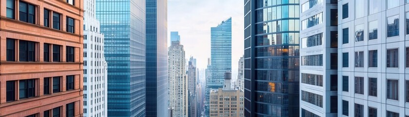 Fototapeta premium High-rise residential buildings with city views, highlighting demand for downtown living