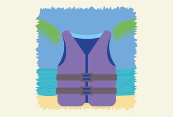 Life Vest Concept Illustration Stylish and Beautiful