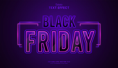 Obraz premium decorative black friday editable text effect design