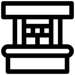 Well. Editable stroke vector icon.