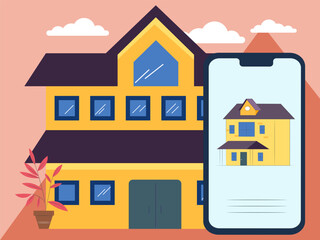 House AppConcept Illustration Stylish and Beautiful