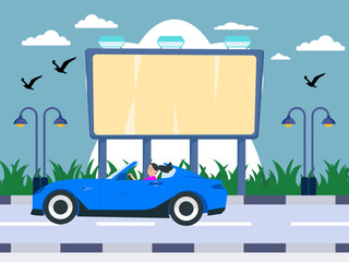 Billboard Concept Illustration Stylish and Beautiful