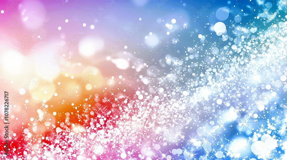 Poster vibrant abstract background with colorful bokeh effect and sparkling glitter for festive and creativ