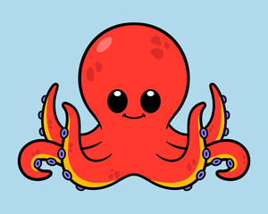 Vector Octopus Character Illustration